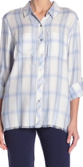 Vince Camuto Plaid Button Shirt - Picture 2 of 4